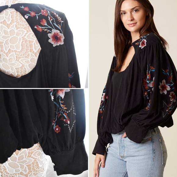 Free People Tops - New! $128 FP Embroidered Boho Top